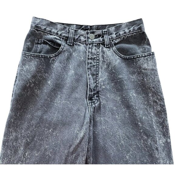 Vintage Sasson Women's Sz 8 80s Black Acid Wash High Rise High Waist Mom Jeans - Picture 3 of 7